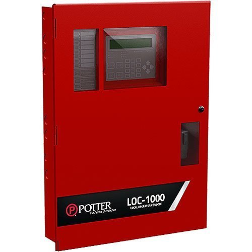 Potter LOC-1000 Jem Systems Canada security lock with key, metallic design, shown on a white background.