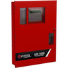 Potter LOC-1000 Jem Systems Canada security lock with key, metallic design, shown on a white background.
