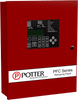 Potter PFC-4410G3 Jem Systems Canada electrical control panel with digital display and multiple connection ports.