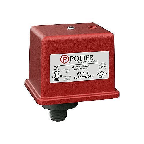 Potter PS10-2 Jem Systems Canada alarm panel with digital keypad and display, mounted on a wall.