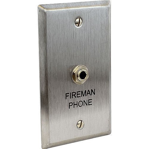 Silent Knight Potter FFT-FPJ Firefighter Telephone Phone Jack mounted on wall, features durable design for secure communication.