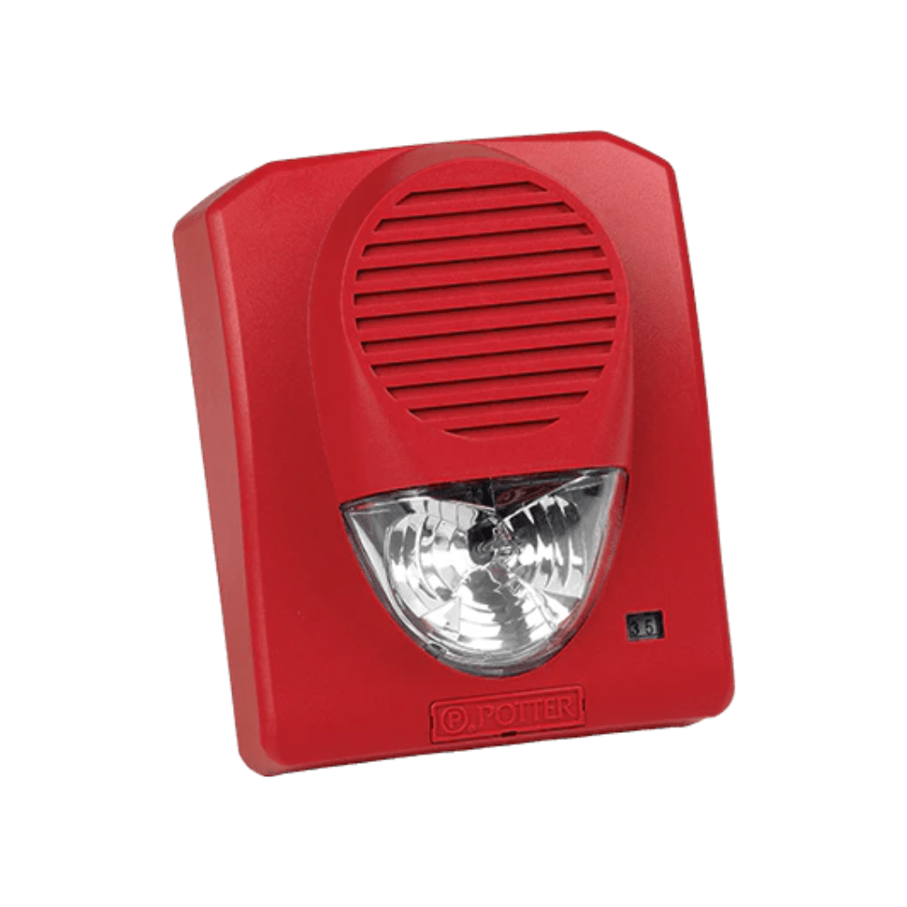 Potter SH-120R Jem Systems Canada alarm panel with digital display and control buttons on a white background.