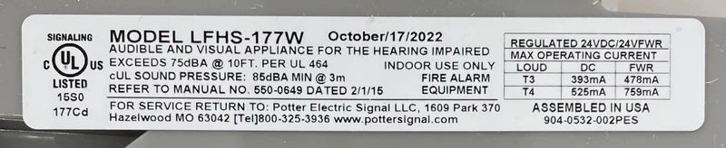 PotterLFHS - 177W