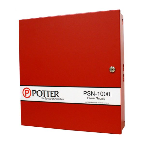 Potter PSN-1000E Jem Systems Canada electrical device with digital display and control buttons on a white background.