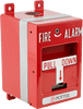 Potter RMS-6T-EXP-WP fire alarm sensor with fire alarm system components and wiring, designed for safety and detection.