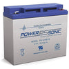 Power Sonic PS-12180 F2 industrial battery with terminals and label, suitable for power backup and energy storage applications.