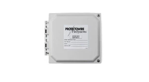 Protectowire ELR-HD-U fire detection cable installed on a ceiling with protective conduit, used for perimeter security and fire alarm systems.