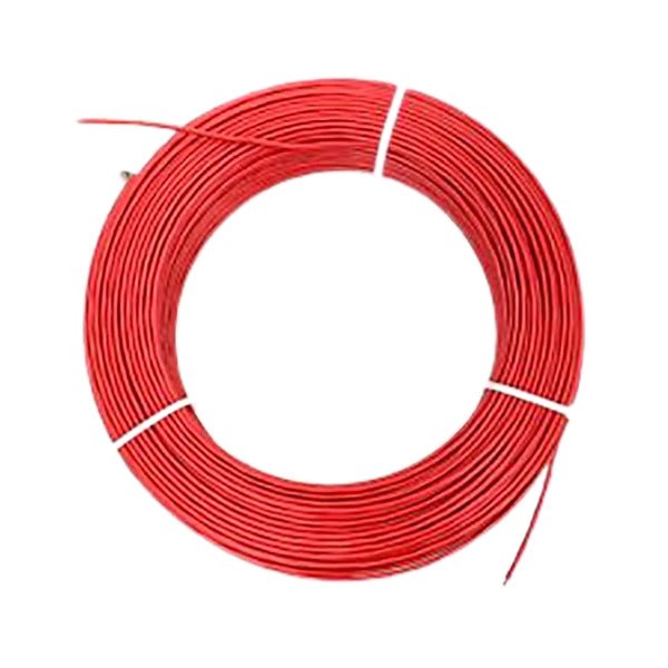 Protectowire PHSC-356-XCR-M linear heat detection cable installed in a commercial setting, highlighting its protective coating and flexible design.