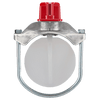 System Sensor WFD80N fire alarm smoke detector with adjustable sensor head and mounting base, installed on ceiling.