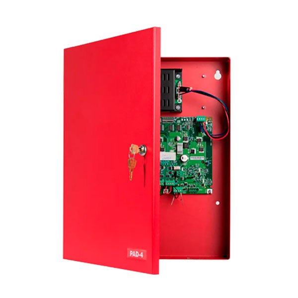 Siemens PAD-4-6A fire alarm system sensor, ULC listed, with wiring and mounting components for fire safety installation