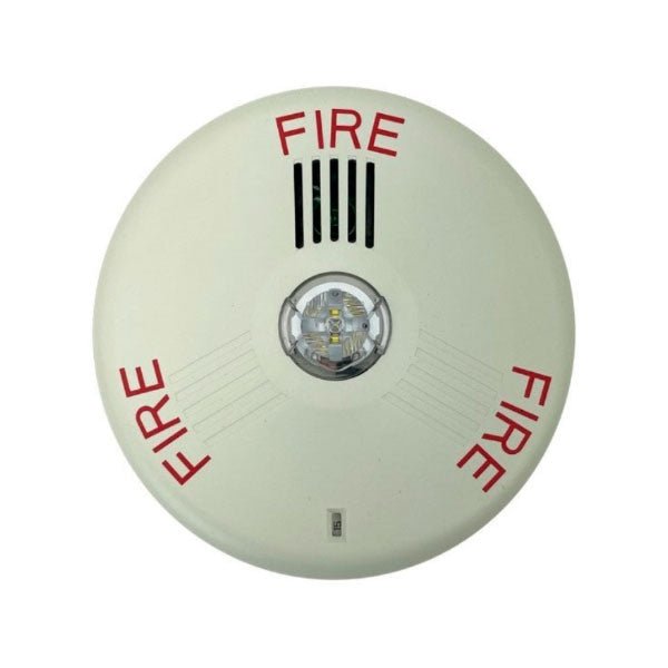 Siemens SLHSCW-F horn strobe alarm device with bright yellow casing and mounting bracket for emergency alert systems
