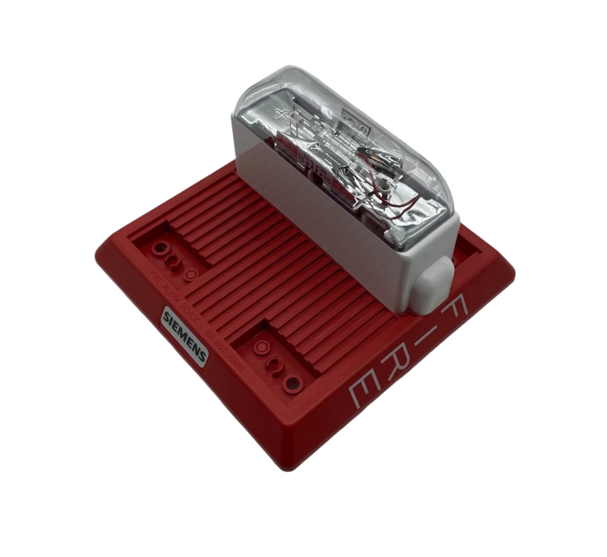 Siemens MTH-MC-R fire alarm system sensor, ULC-listed, mounted on a wall with wiring visible, designed for fire detection.