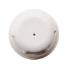 Siemens OP921 smoke detector mounted on ceiling, electronic safety device for alerting to smoke or fire hazards.