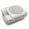 Siemens SLSPSWW-F speaker strobe light mounted on wall, white safety signaling device for emergency alerts
