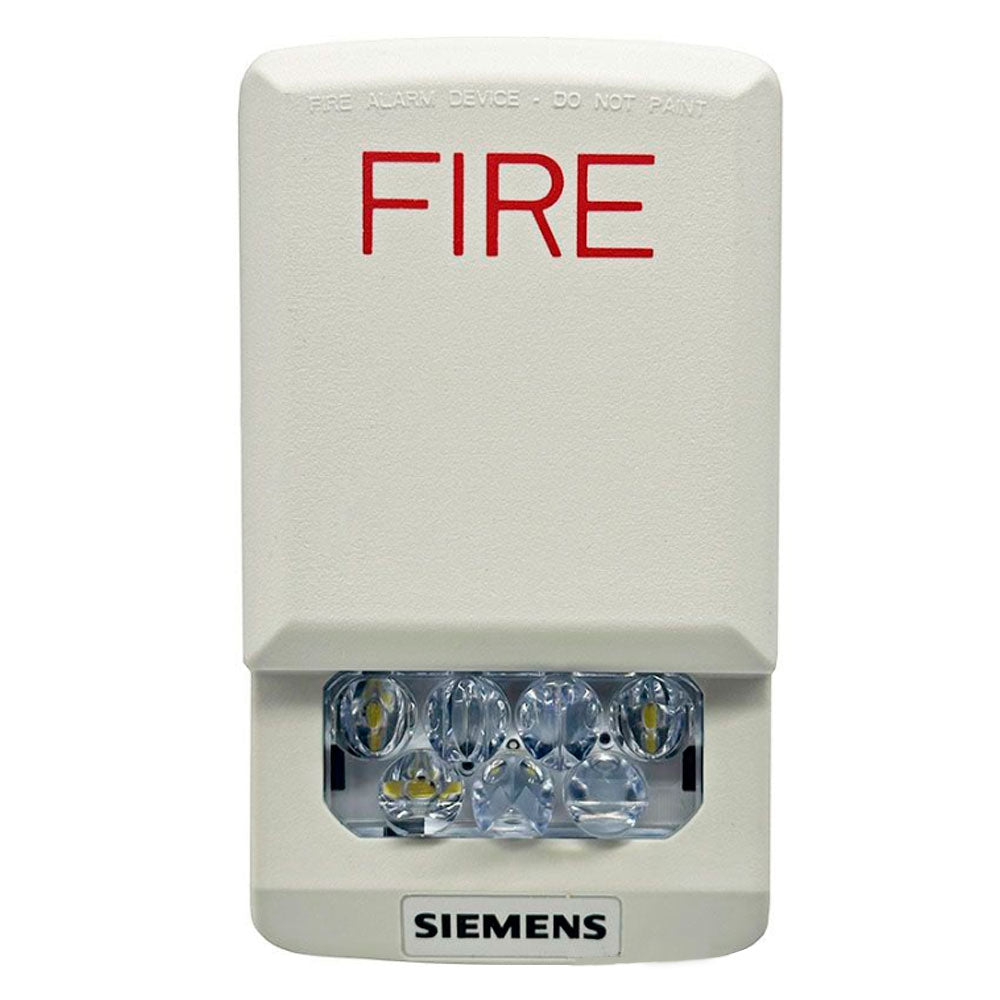 Siemens SL2SWW-F smart water sensor with white casing, mounted on a wall for leak detection and water monitoring.