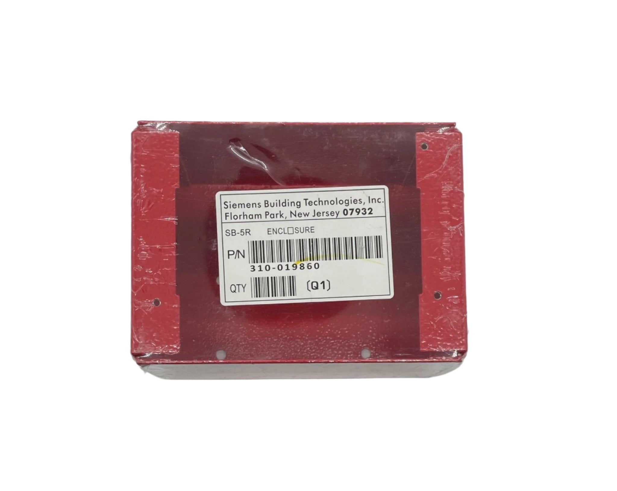 Siemens SB-5R fire alarm with red indicator and mounting bracket, designed for building safety and fire detection.