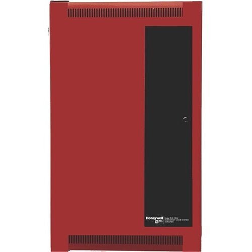 Silent Knight EVS-125W intelligent 125W amplifier, close-up view showing front panel and control knobs.