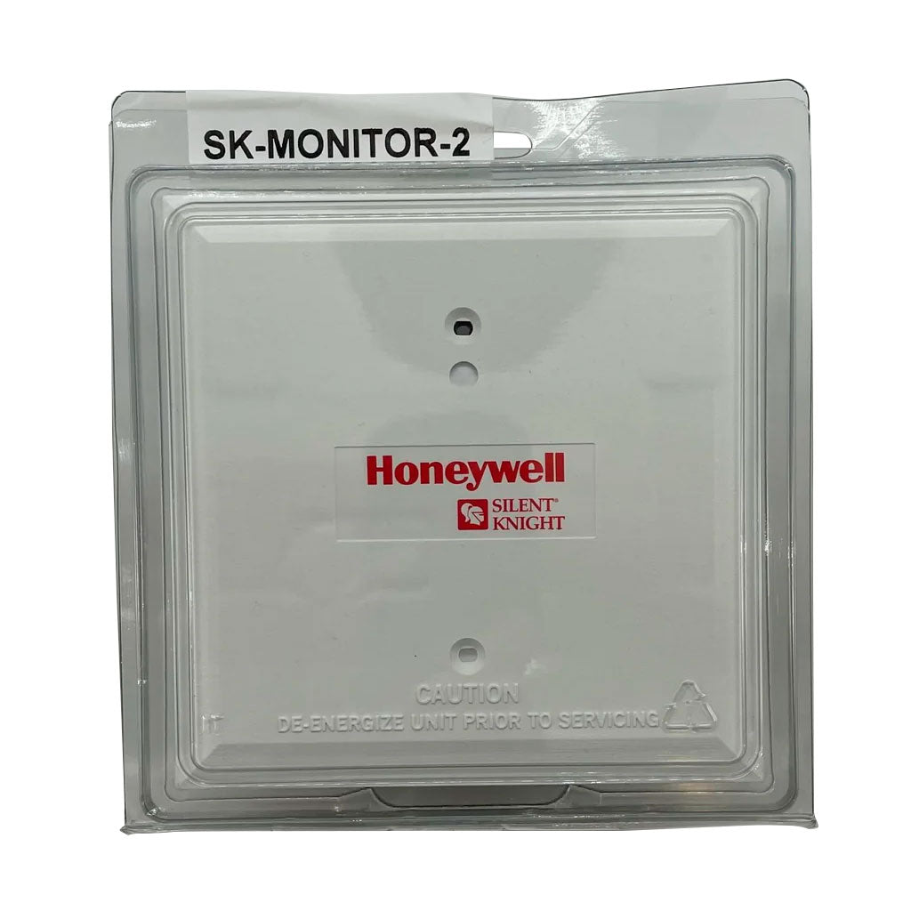 Silent Knight SK-MONITOR-2 monitor module with multiple connection ports and a sleek black design for alarm system monitoring.
