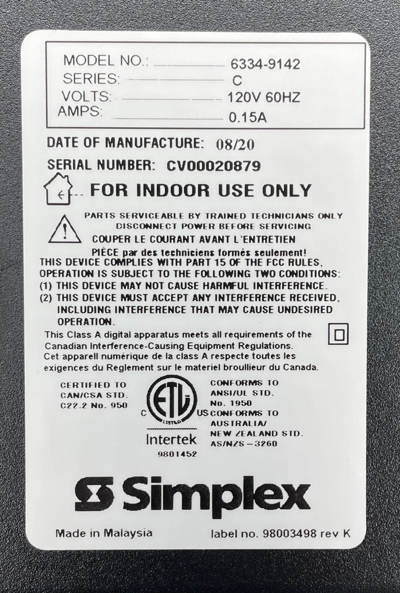 Simplex6334 - 9142