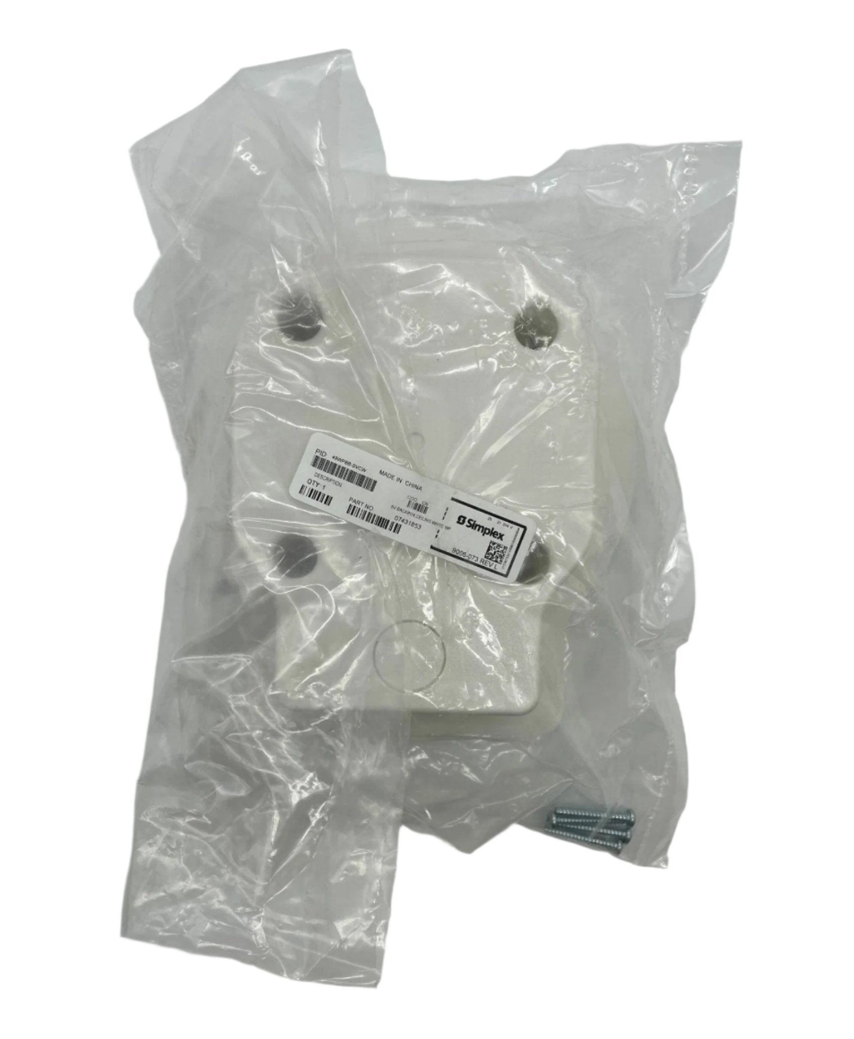 Simplex 49WPBB-SVCW backbox, durable electrical enclosure with vented cover, designed for electrical wiring and installation.