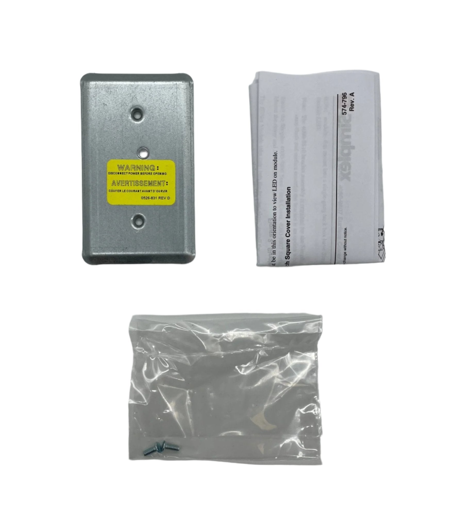 Simplex 4090-9806 covers, black plastic protective covers with label slots, designed for industrial or electrical equipment.