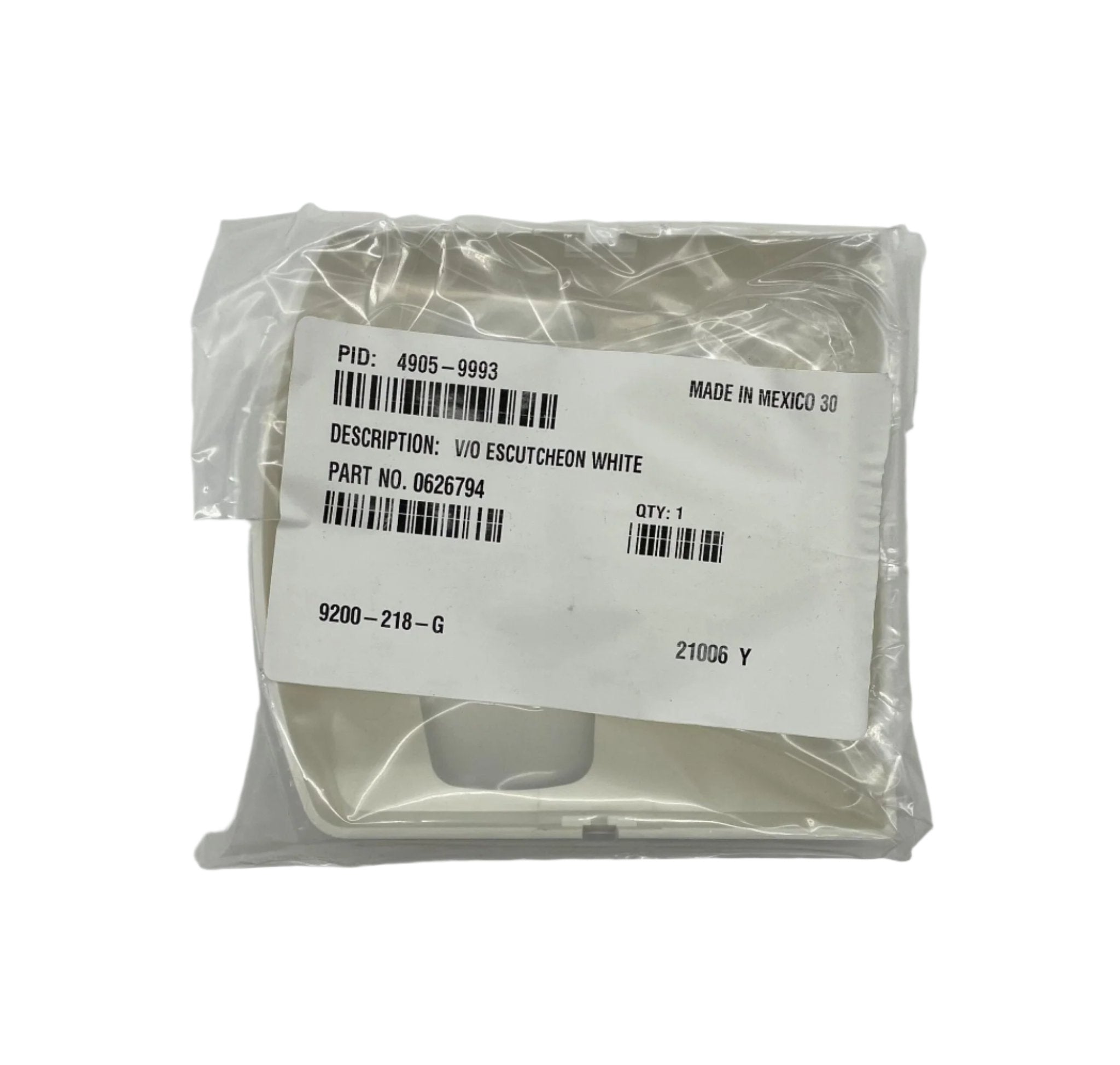 Simplex 4905-9993 fire alarm with white plastic casing and mounting bracket, designed for building safety.