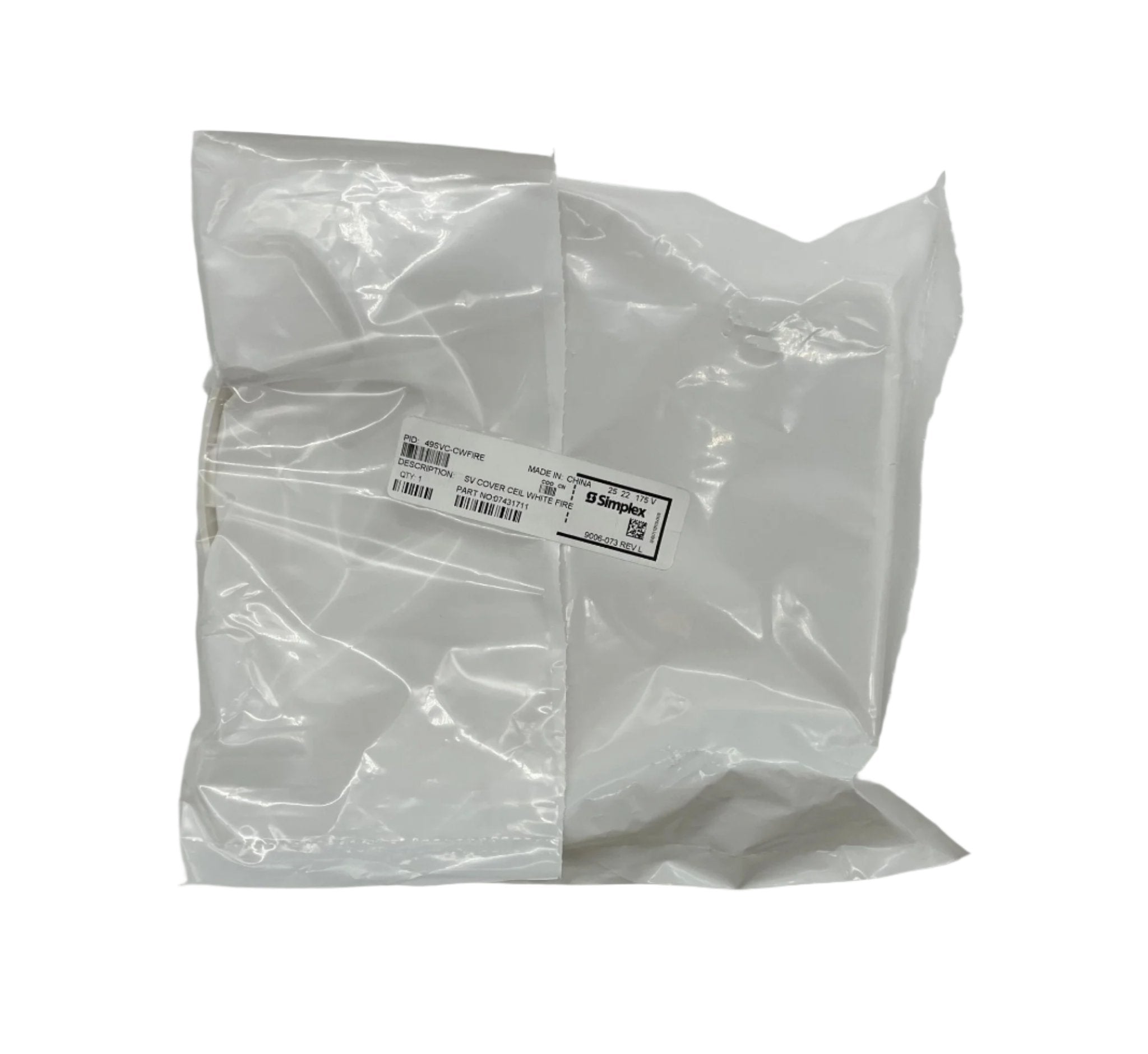 Simplex 49SVC-CWFIRE cover, fire-resistant protective cover from Simplex, shown on a plain background.