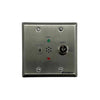 Simplex 4098-9842 fire alarm sensor mounted on ceiling, part of Simplex fire alarm system, with warning indicator and wiring visible