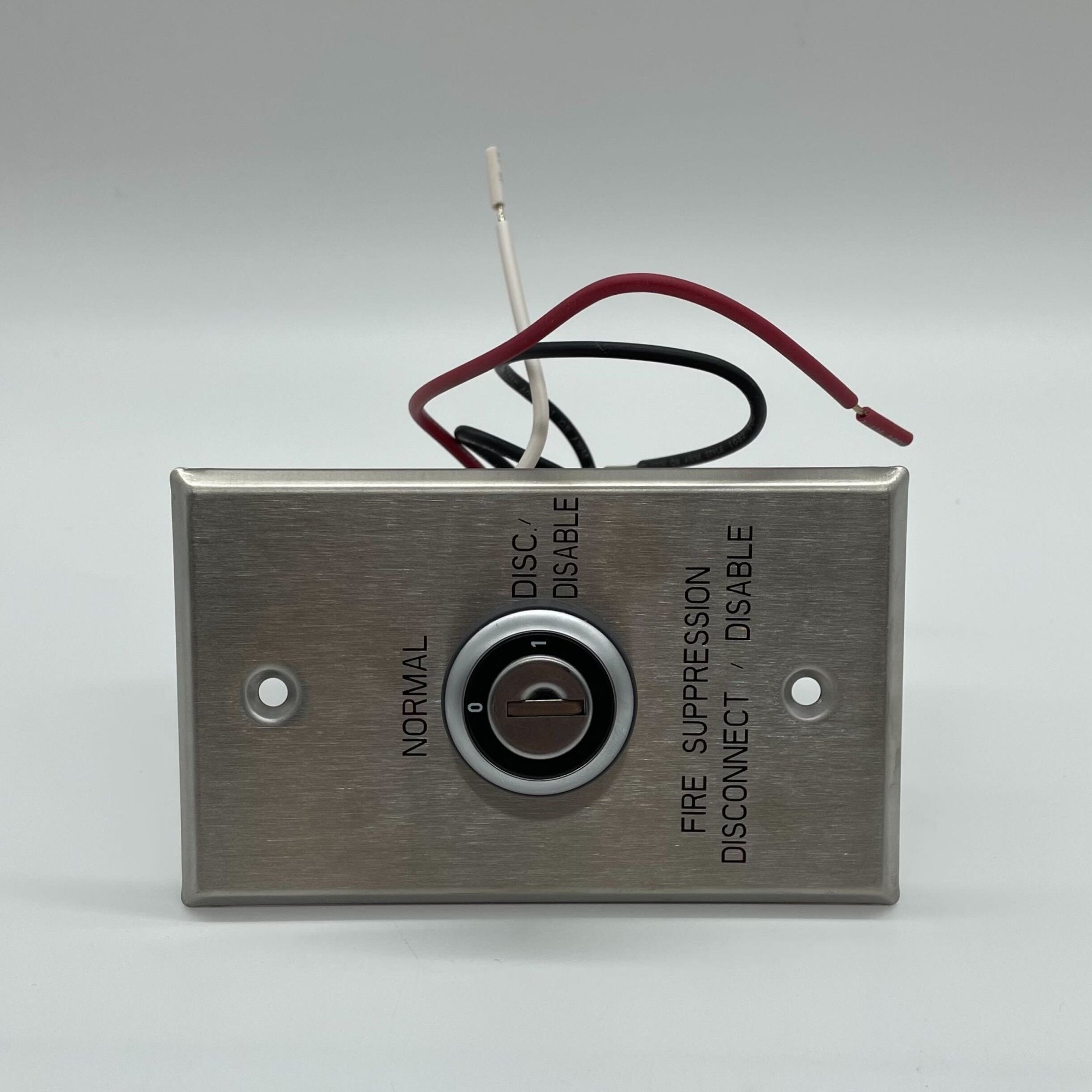 Simplex 2080-9069 fire alarm with alarm bell and control panel, mounted on a wall in a commercial setting
