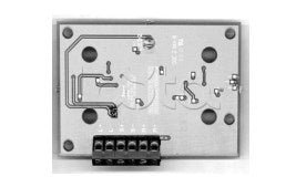 Simplex 4090-5206 fire alarm device mounted on wall, part of Simplex fire alarm system, with wiring and mounting bracket visible.