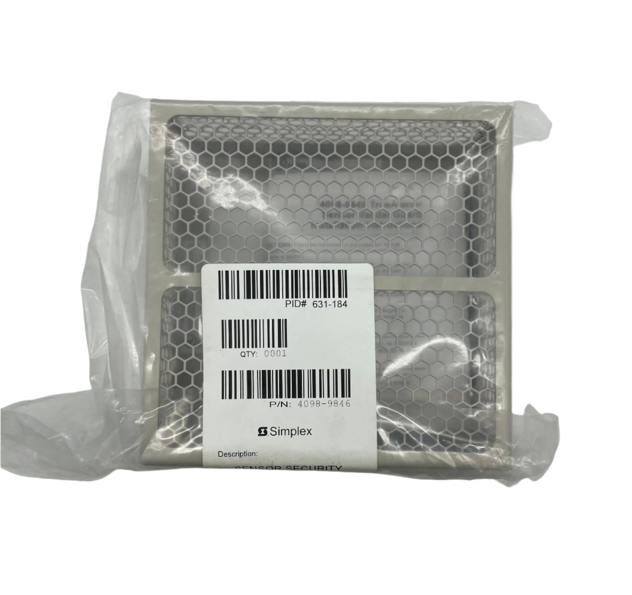 Simplex 4098-9846 fire alarm with white plastic cover and mounting base, designed for building safety and emergency alerts