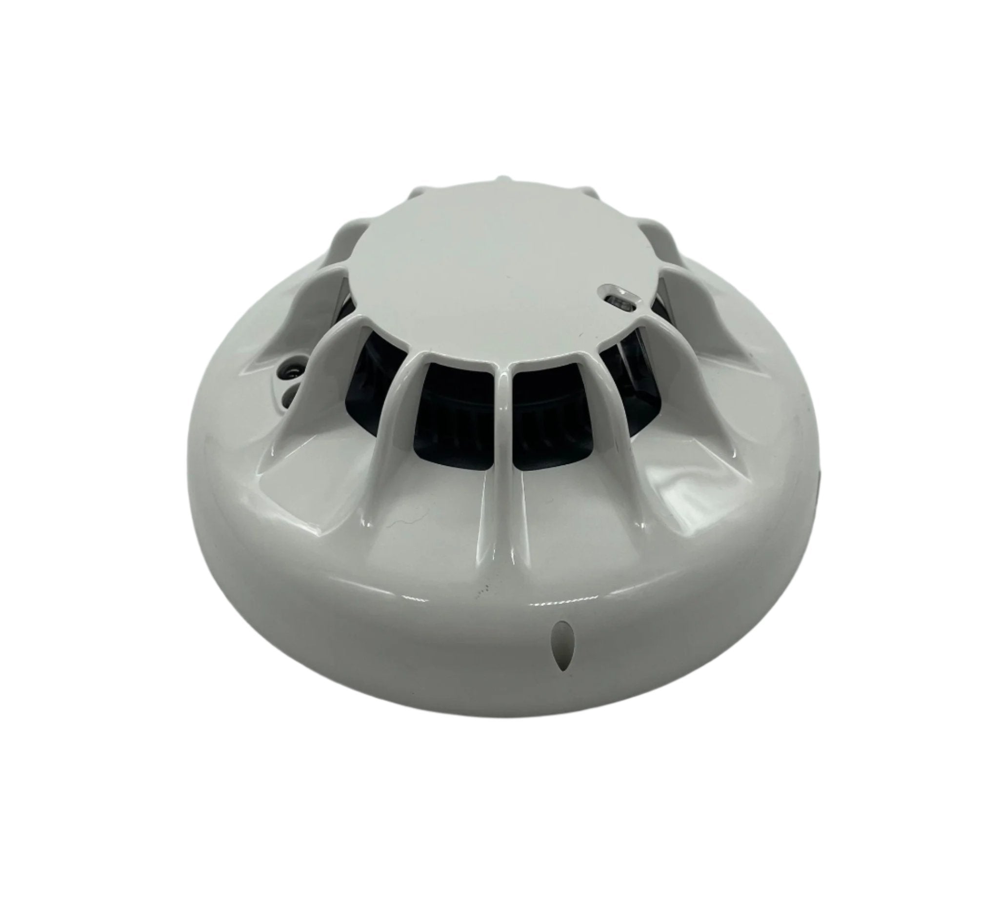 Simplex 4098-5251 fire alarm sensor with ULC certification, mounted on a ceiling for fire detection.