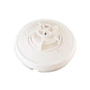 Simplex 4098-9733 heat detector, mounted on a ceiling, with a white plastic housing, designed for fire safety systems.