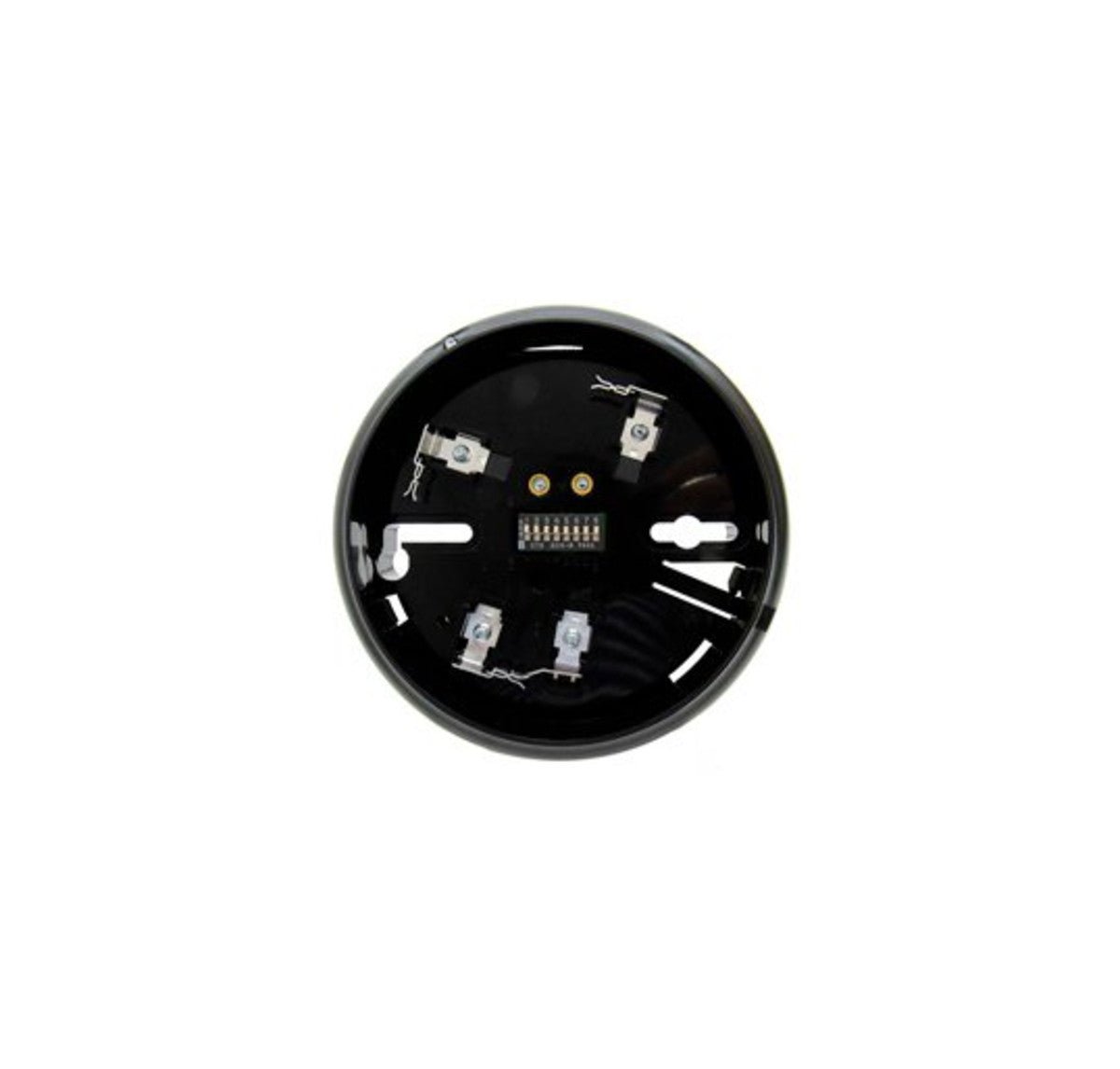 Simplex 4098-9778 heat detector mounted on ceiling, used for fire safety in commercial or industrial buildings.