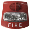 Simplex 4906-9139 fire alarm with white plastic casing and mounting bracket, designed for building safety and fire detection.