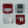 Simplex 49AV-WRQ fire alarm system sensor with ULC certification, mounted on a wall in a building safety setting