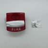 Simplex 49CMTV-WRF fire alarm with smoke and heat sensors, mounted on wall, part of Simplex fire alarm system.