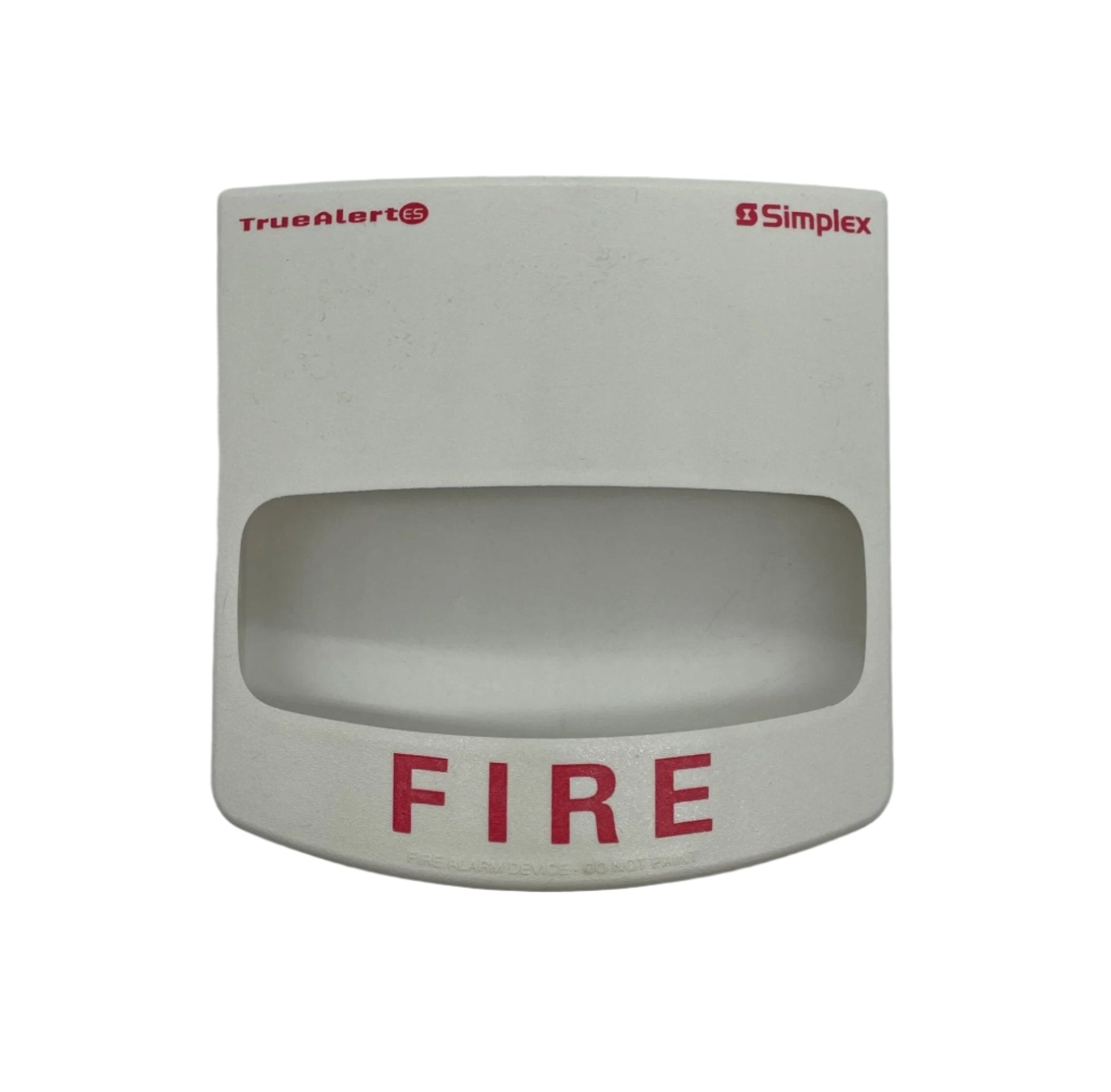 Simplex 49VO-WWF strobe light from Simplex, showing the compact design and mounting bracket for emergency lighting systems.