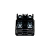 Simplex 4090-9121 system component with black and silver metal parts, mounted on a gray background.