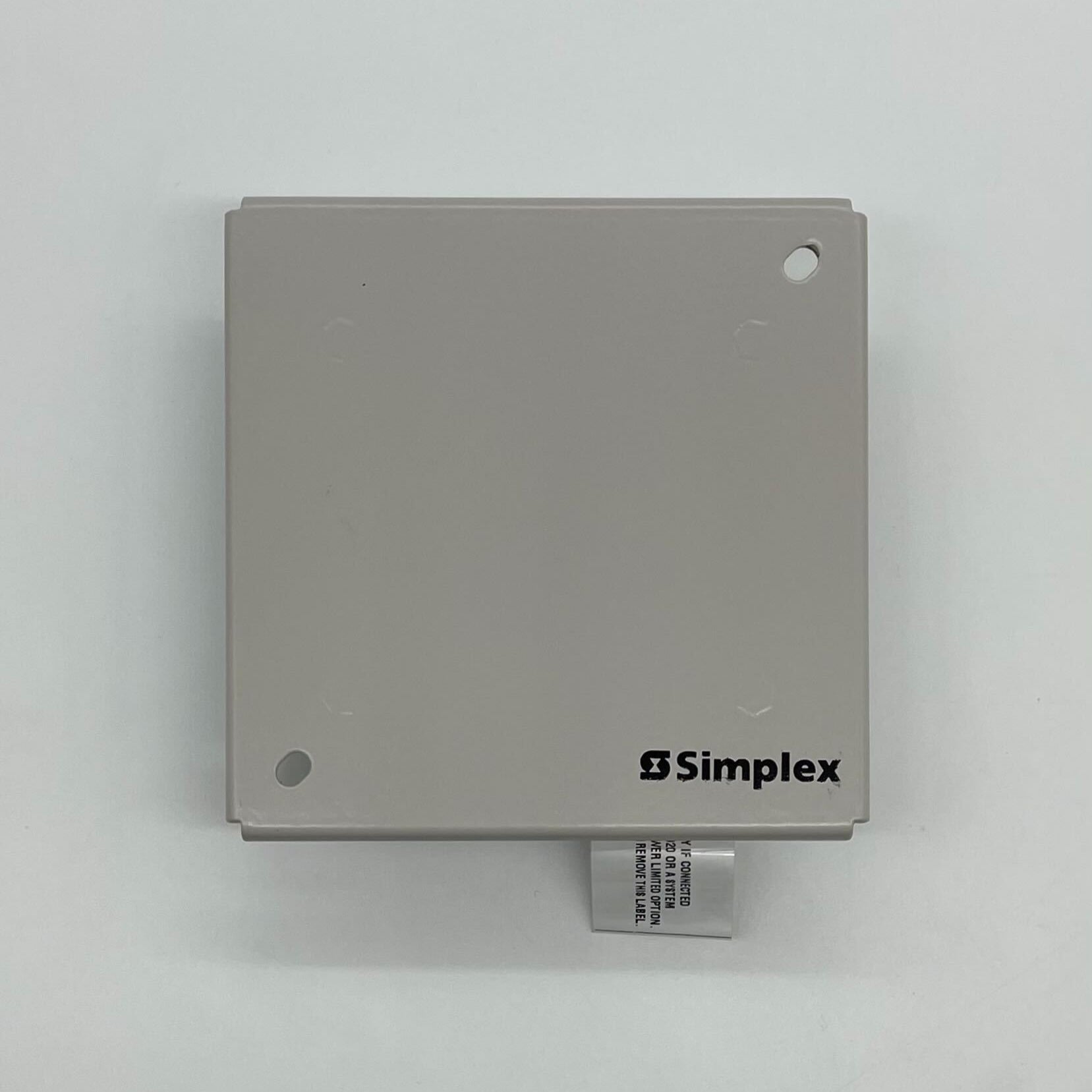 Simplex 2190-9169 fire alarm with digital display and mounting bracket, designed for building safety and fire detection.