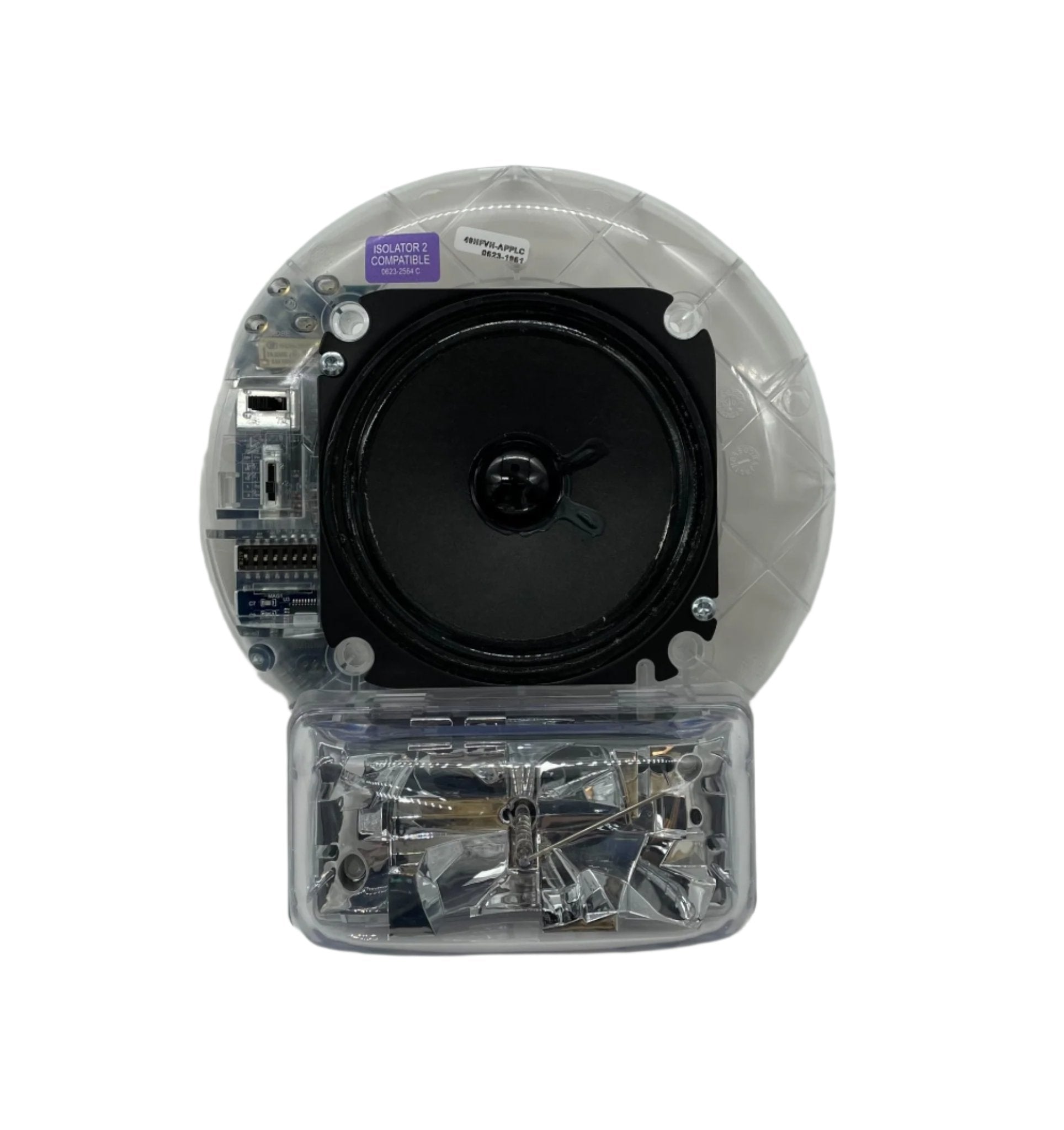 Simplex 49HFVH-APPLC fire alarm with digital display and sensor, mounted on wall, designed for fire safety applications.