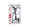 Simplex 4904-9346 fire alarm sensor with ULC markings, mounted on a ceiling in a security system setup.