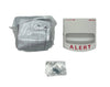 Simplex 49VO-WWA strobe light with white lens, mounted on a wall, designed for emergency signaling and visual alerting.