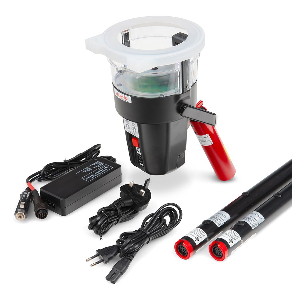 Solo SOLO461-001 fire alarm sensor with ULC certification, black detector with wiring for safety and fire detection systems.
