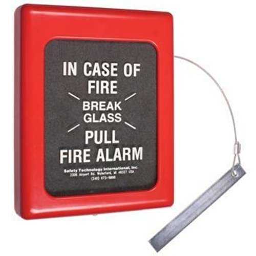 STI-4100 Break Glass Station Cover, durable safety cover for emergency stations, made by STI, shown in a clean, professional setting.