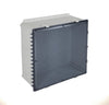 STI EP242410-T polycarbonate tinted enclosure for fire alarms, durable and weather-resistant, mounted on a wall.