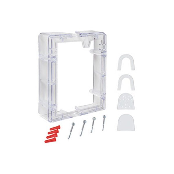 Clear STI-3100 conduit spacer for fire alarm systems, designed to secure wiring and ensure neat installation.