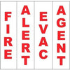 System Sensor DECAL-R fire alarm decal with reflective surface and clear labeling, designed for safety identification.