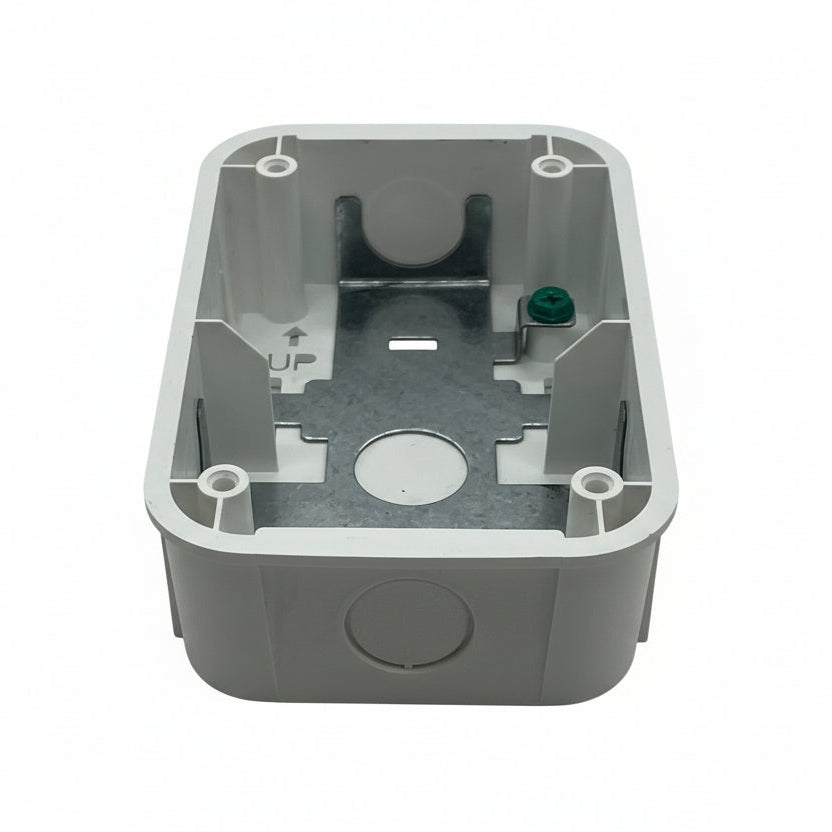 System Sensor SBBGWL smoke detector with integrated alarm and wiring components, mounted on a ceiling for fire safety detection.