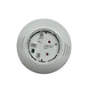 System Sensor B224BI-WH photo showing a white dual-action smoke and carbon monoxide detector with mounting bracket.